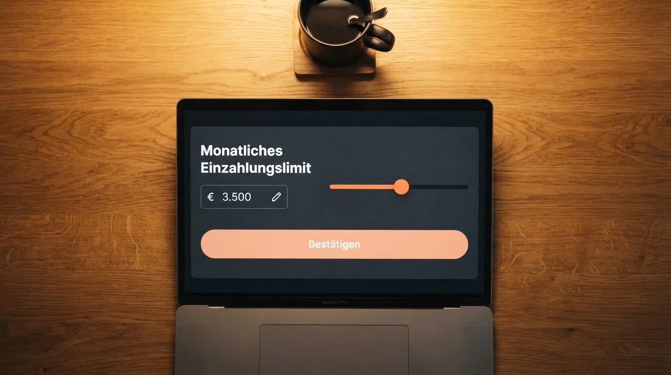 Bildschirmausschnitt eines Formulars zur Festlegung eines monatlichen Einzahlungslimits.